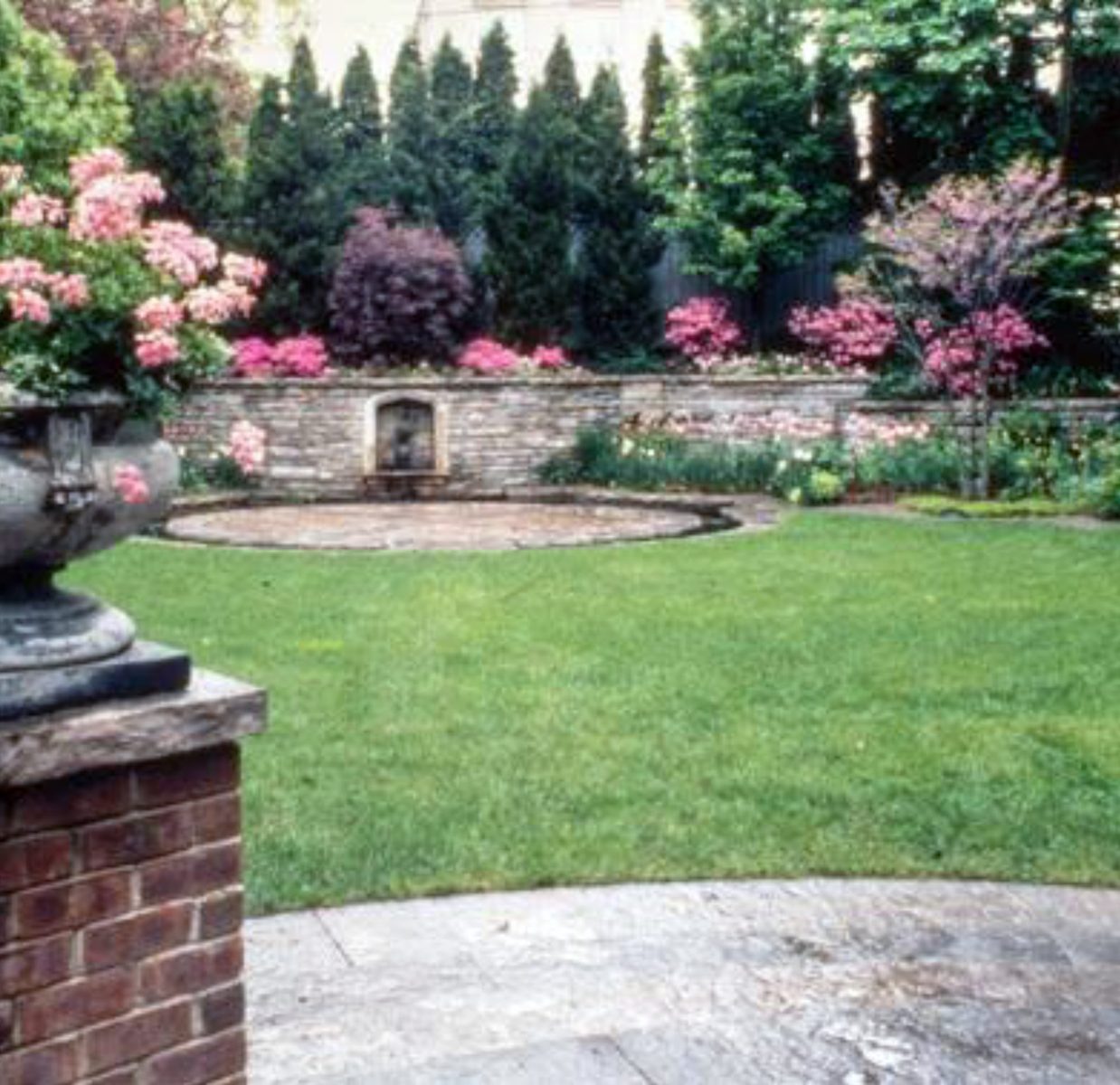 Formal garden with azaleas
