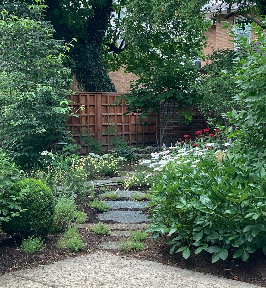 Private garden path